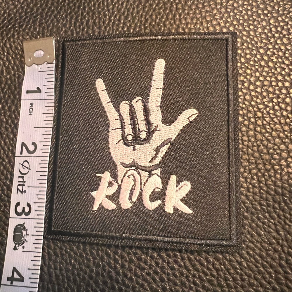 Rock Horns Embroidered Patch - Picture 2 of 3